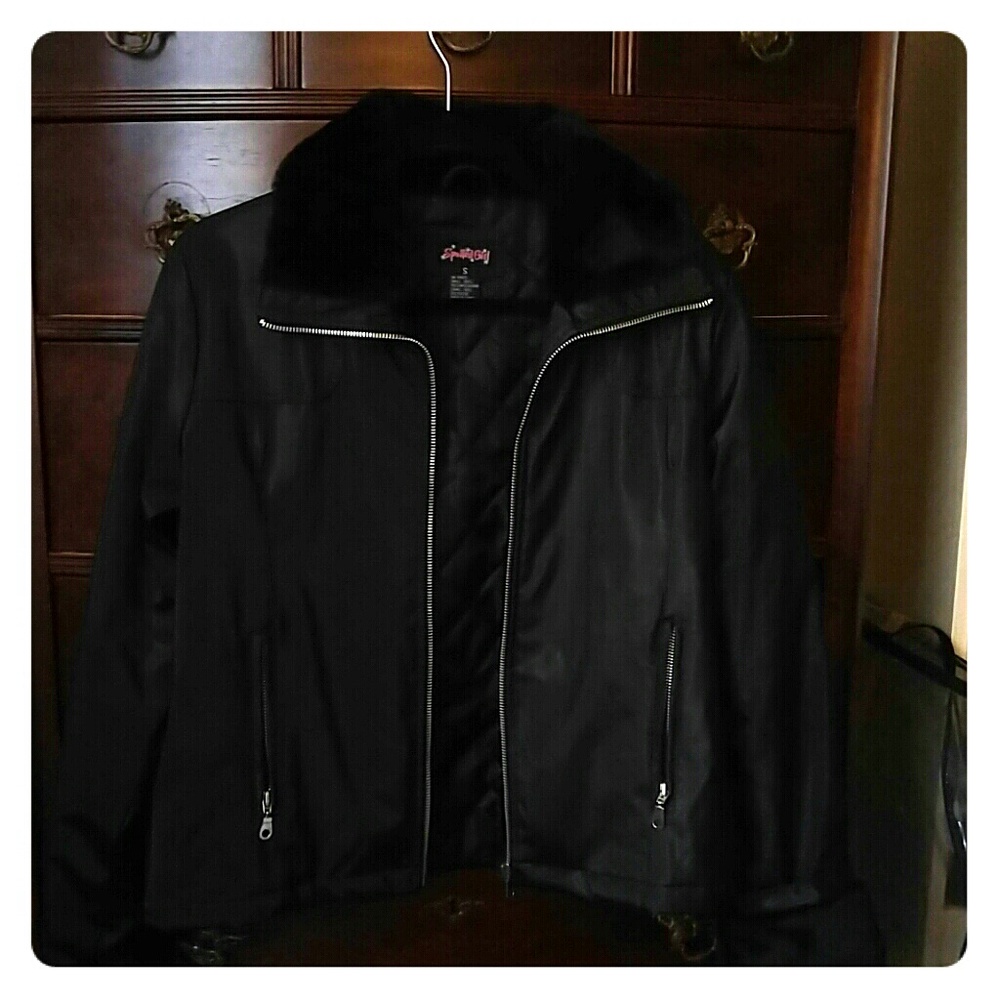 Black Coat w/ Faux Fur
